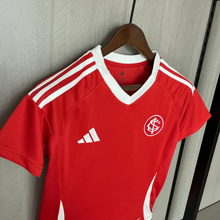 Camisa Internacional Home 25/26 Adidas Torcedor Feminina - Vermelha e Branca