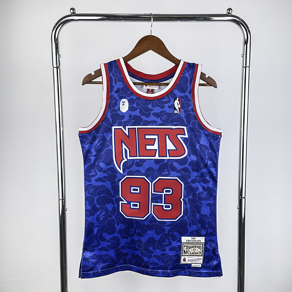 Regata Mitchell & Ness x BAPE – Brooklyn Nets Azul
