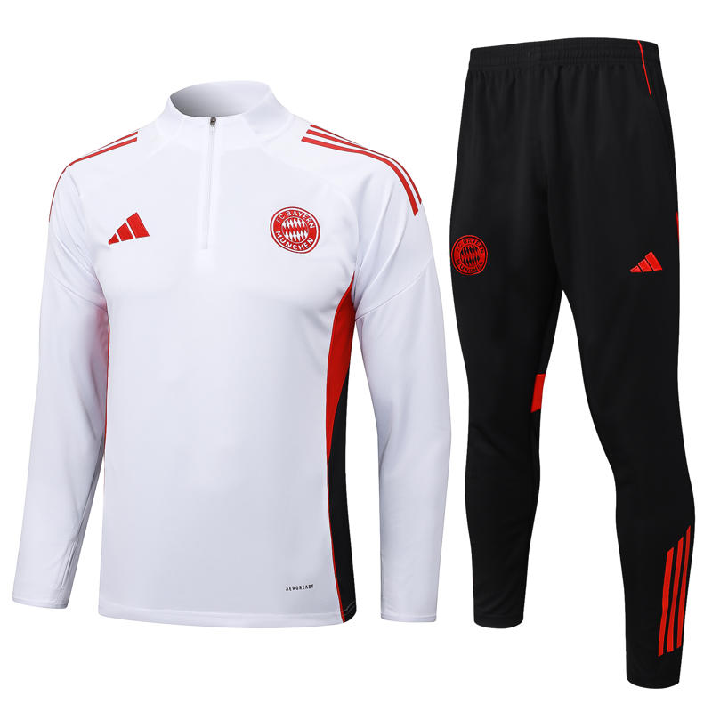 Conjunto de Treino Bayern de Munich 25/26 Branco e Vermelho