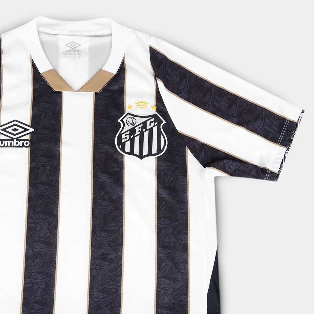 Camisa Santos Away 24/25 Umbro Torcedor Masculino - Preto e Branco