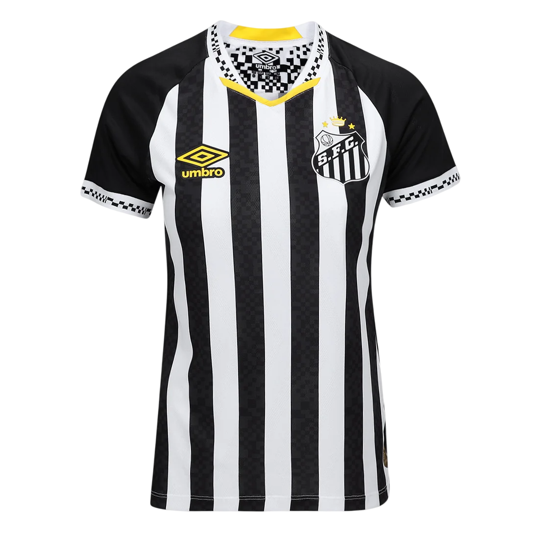 Camisa Santos Away 25/26 Umbro Torcedor Feminina - Preto e Branco