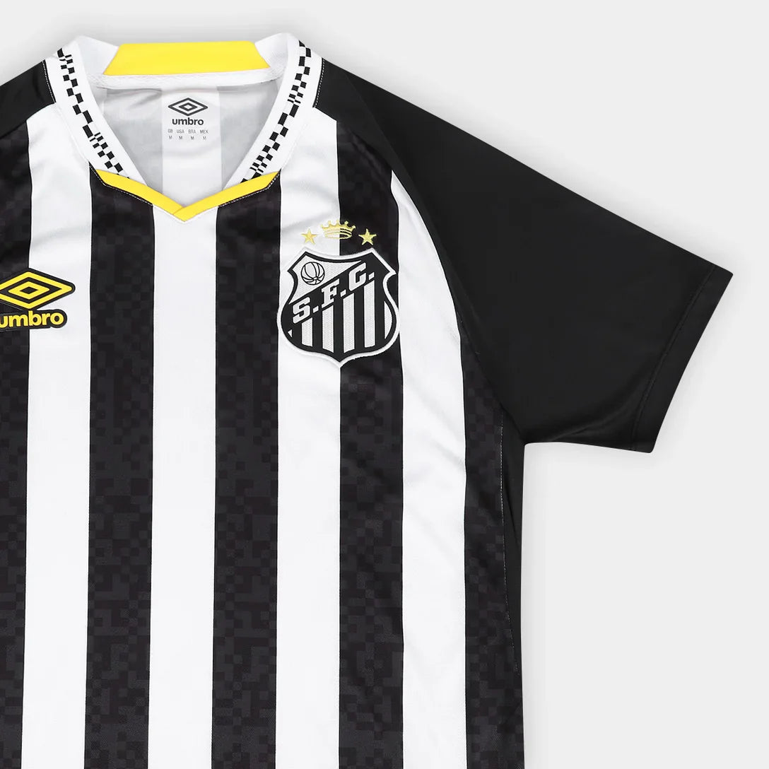 Camisa Santos Away 25/26 Umbro Torcedor Masculino - Preto e Branco