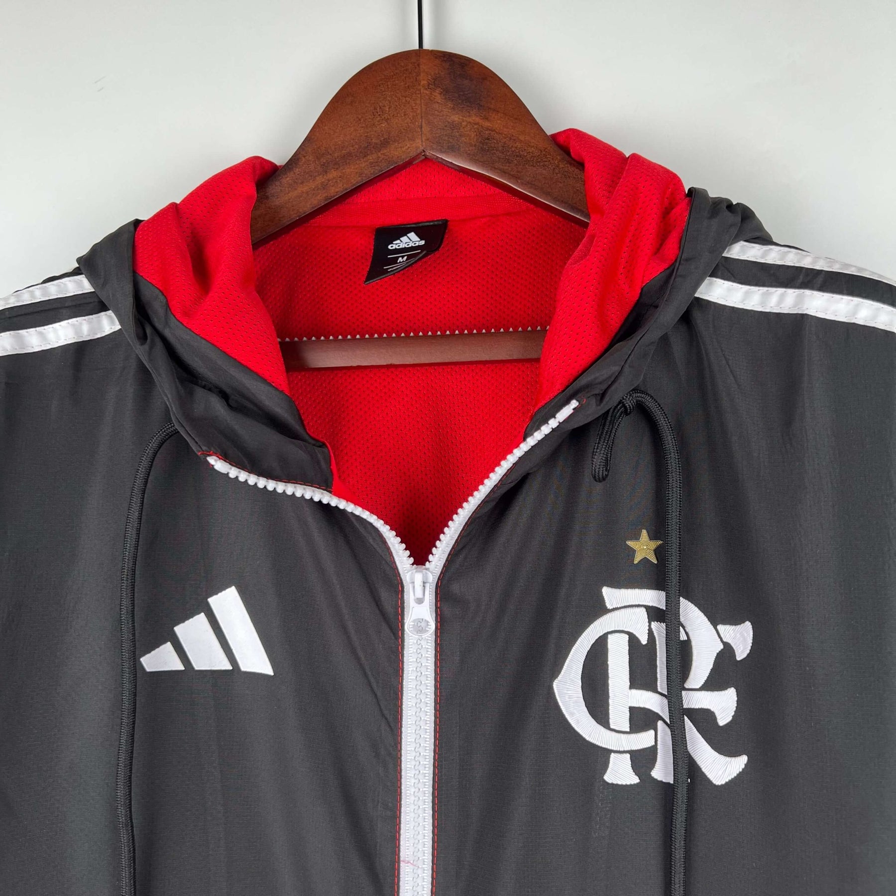 Corta Vento Flamengo 24/25 – Vermelho e Preto