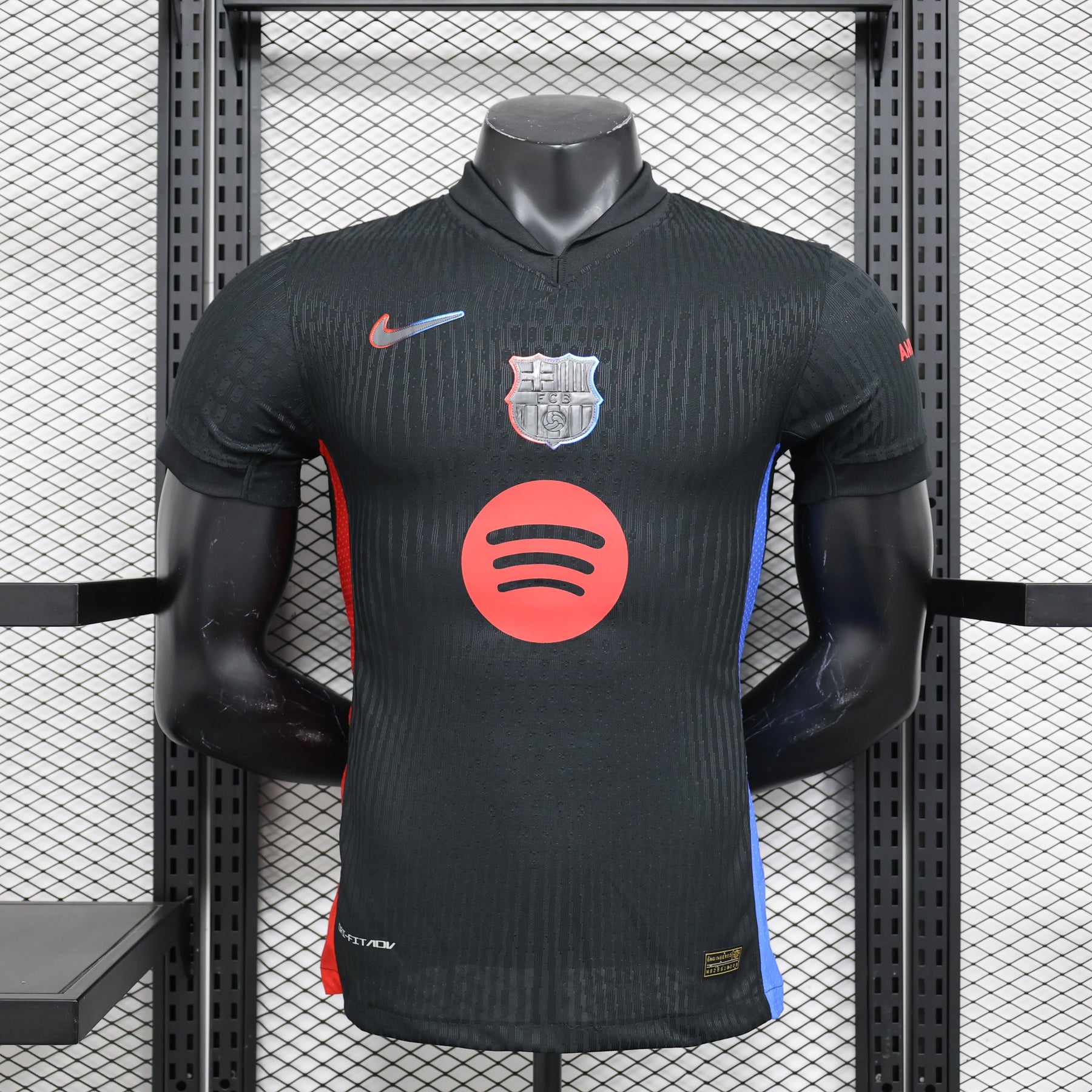 Camisa Barcelona Away 2024/25 Jogador Masculino com Patch - Preta