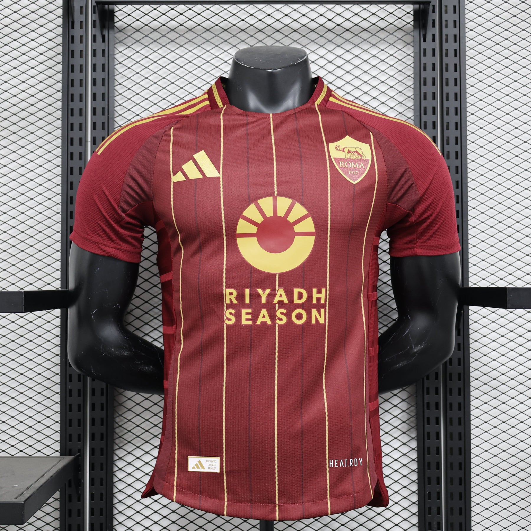 Camisa Roma Home 2024/25 Jogador Adidas Masculino com Patch - Vermelha e Amarela
