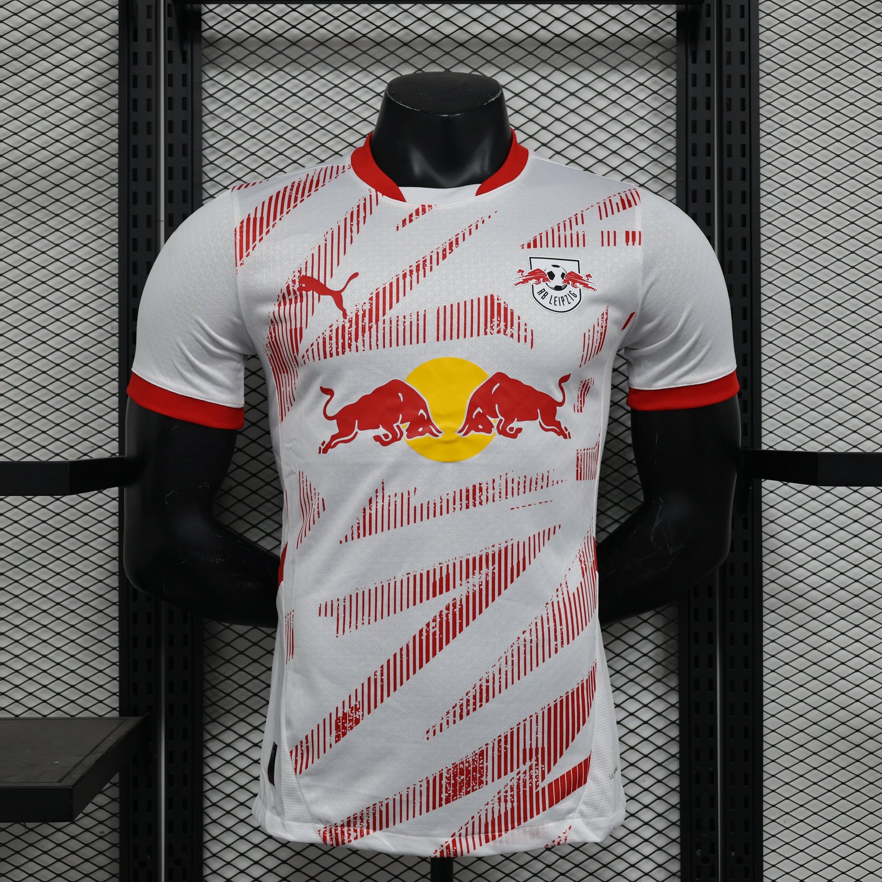 Camisa RB Leipzig Home 2024/25 Jogador Adidas Masculino com Patch - Branca e Vermelha