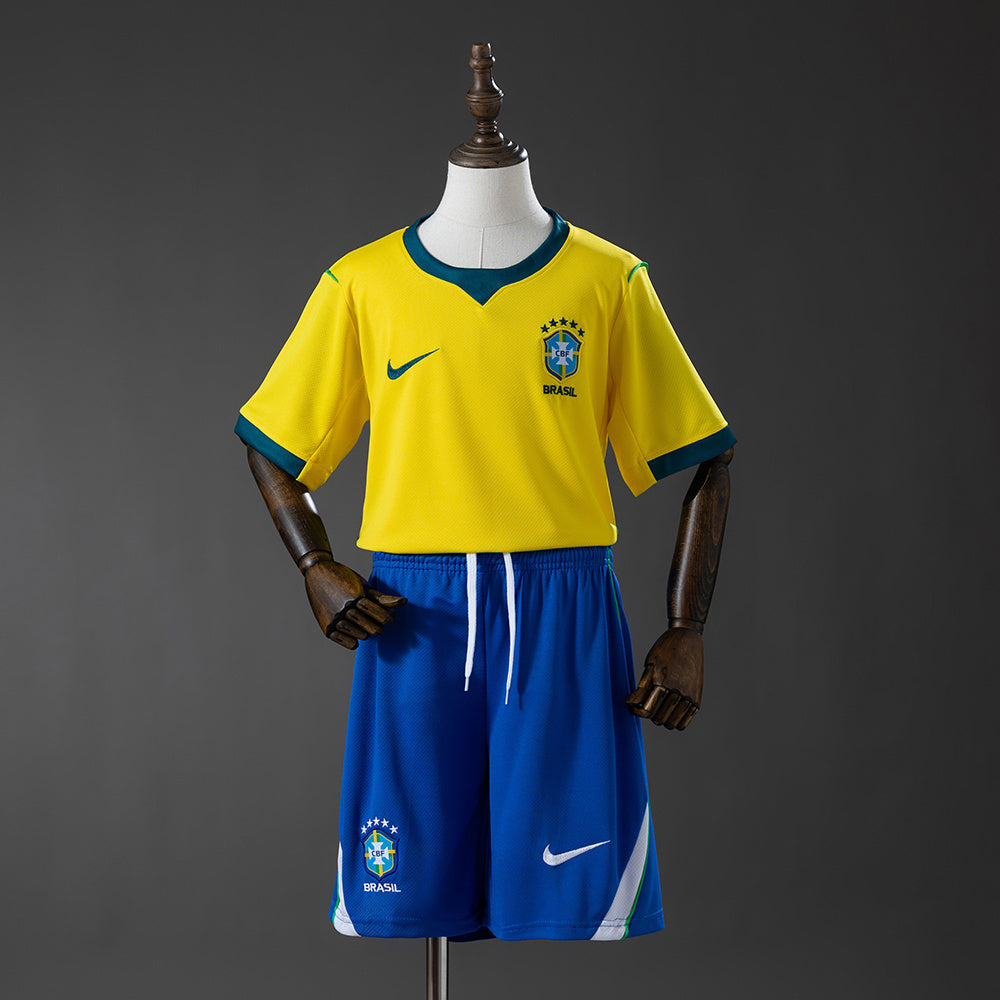 Kit Infantil Brasil I 26/27 - Amarelo - Camisa da Copa do Mundo 2026
