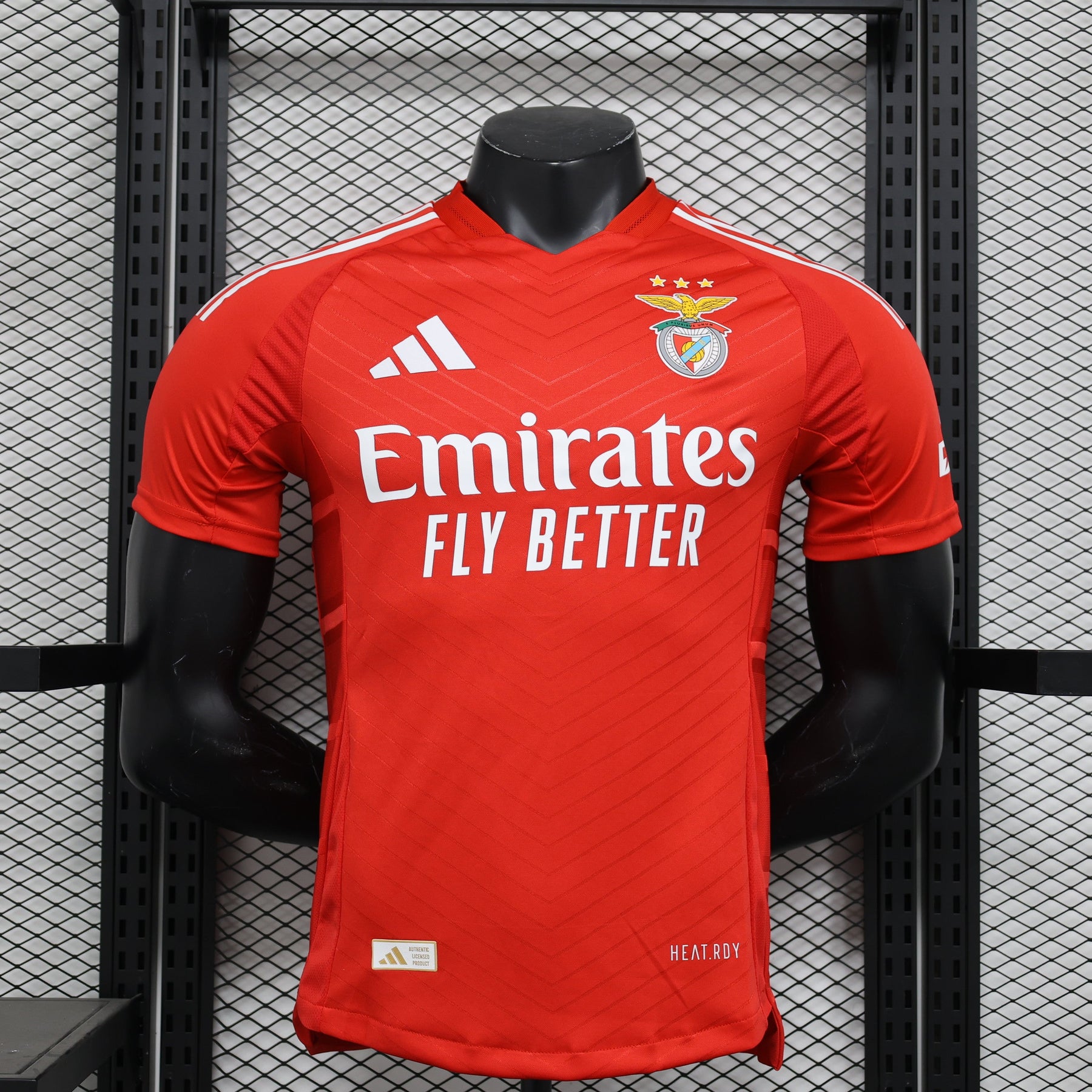 Camisa Benfica Home 2024/25 Jogador Adidas Masculino com Patch - Vermelha e Branca