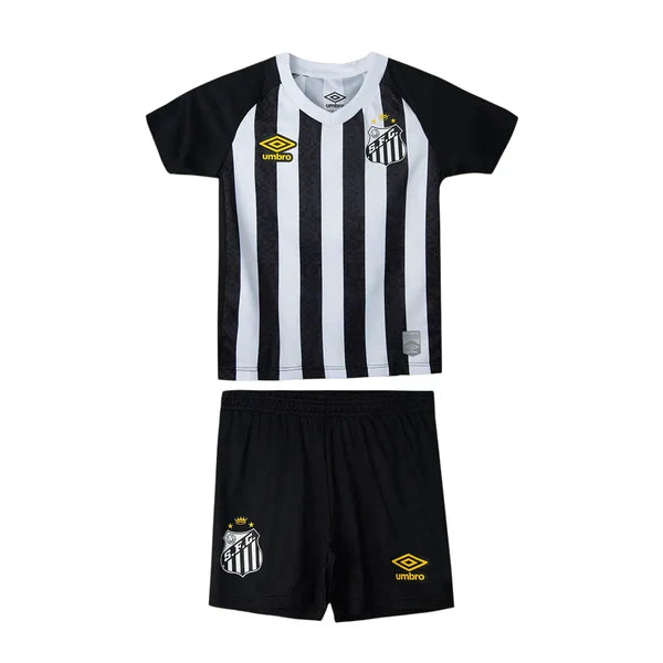 Kit Infantil Santos Away 25/26 - Umbro - Branco e Preto