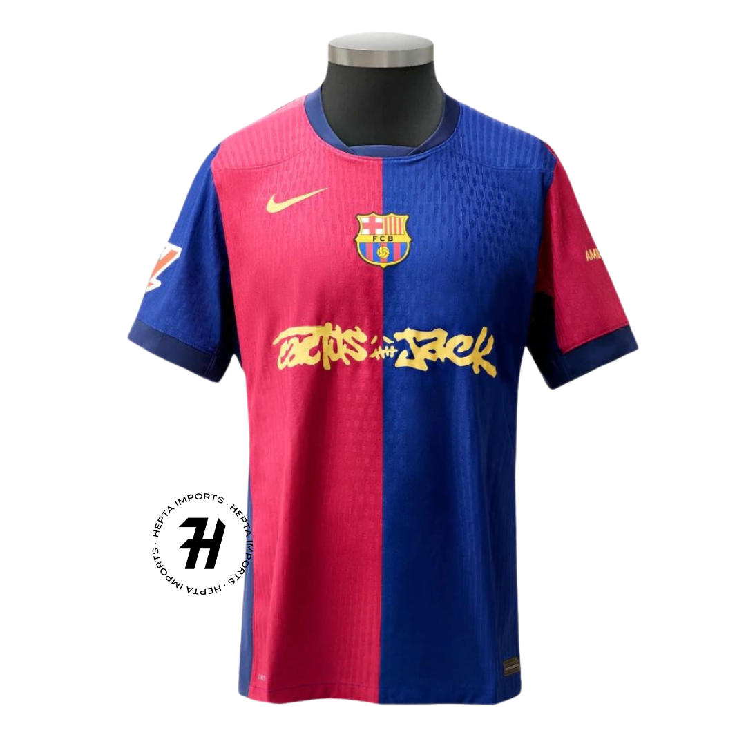 Camisa Barcelona X TRAVIS SCOTT 2025 – Masculina Jogador