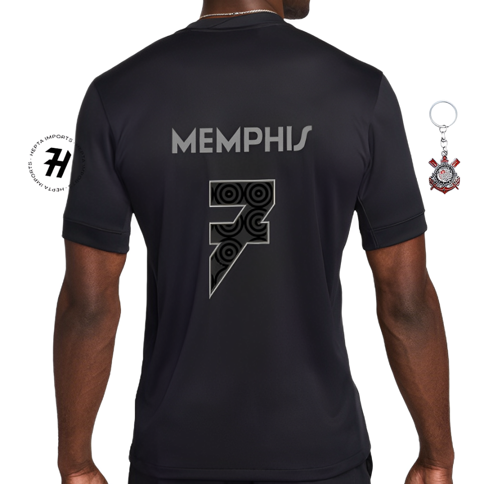 Camisa Corinthians Away 2024/25 – Memphis 7 + Chaveiro de Brinde – Masculina Torcedor