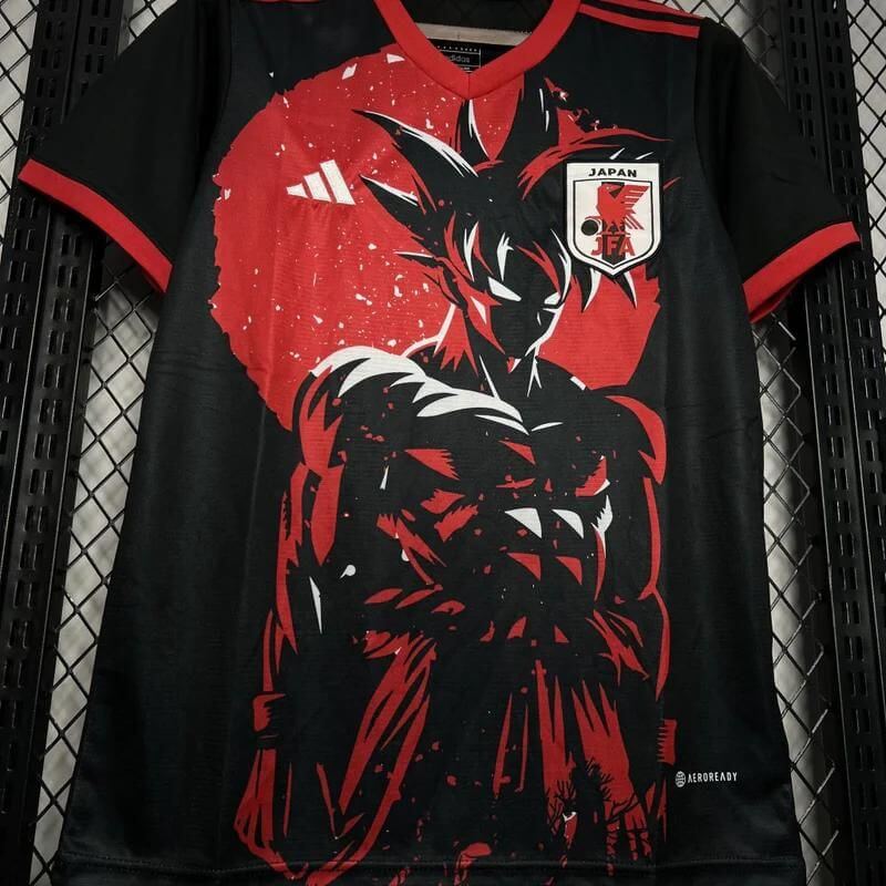 Camisa Japão Edição Dragon Ball Goku – 2024 – Torcedor Masculino – Vermelho e Preto