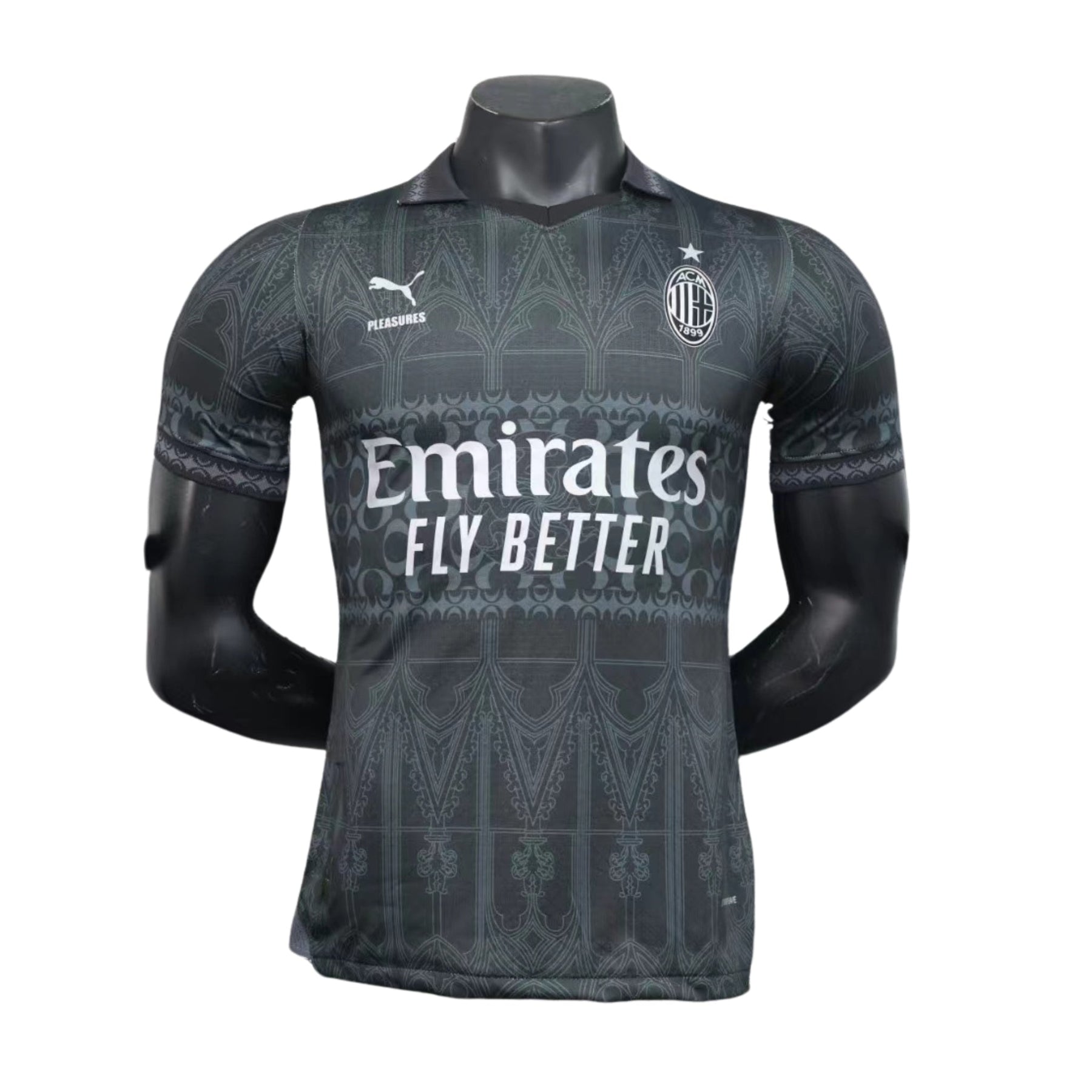 Camisa AC Milan Fourth 2024/25 - Jogador Masculino com Patch - Preta