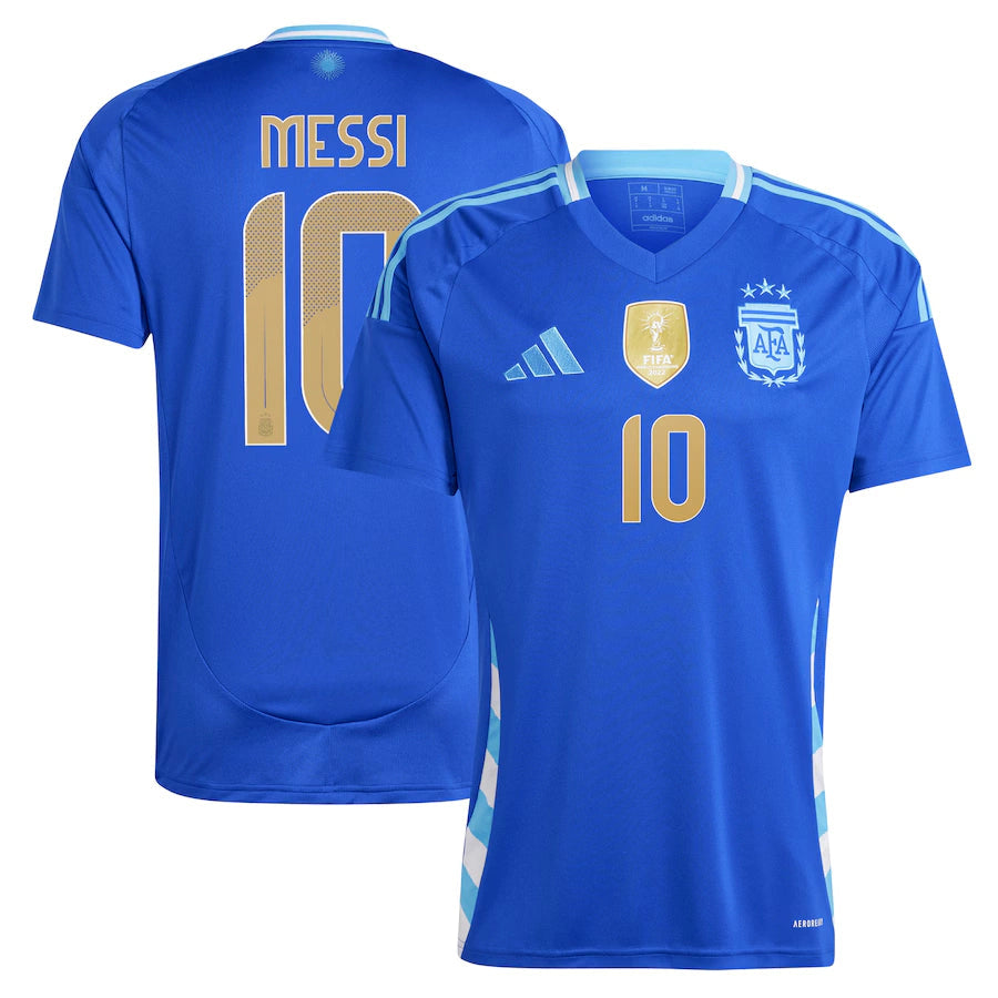 Camisa Seleção Argentina Away 24/25 – Messi 10 Torcedor Masculino – Azul – Copa América