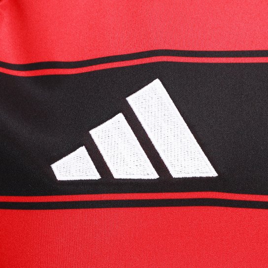 Camisa Flamengo Manga Longa 25/26 Home Adidas Masculino Torcedor - Vermelha e Preta