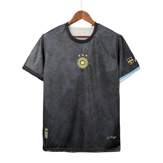 Camisa Goat Argentina Messi 2023/24 Torcedor Masculina Preta Edição Especial “La Pulga”