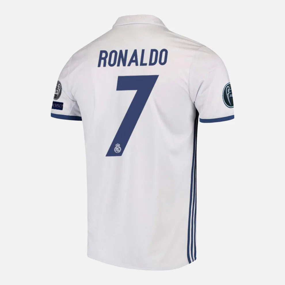 Camisa Retrô Real Madrid Home 16/17 – Adidas Torcedor Masculina – RONALDO #7