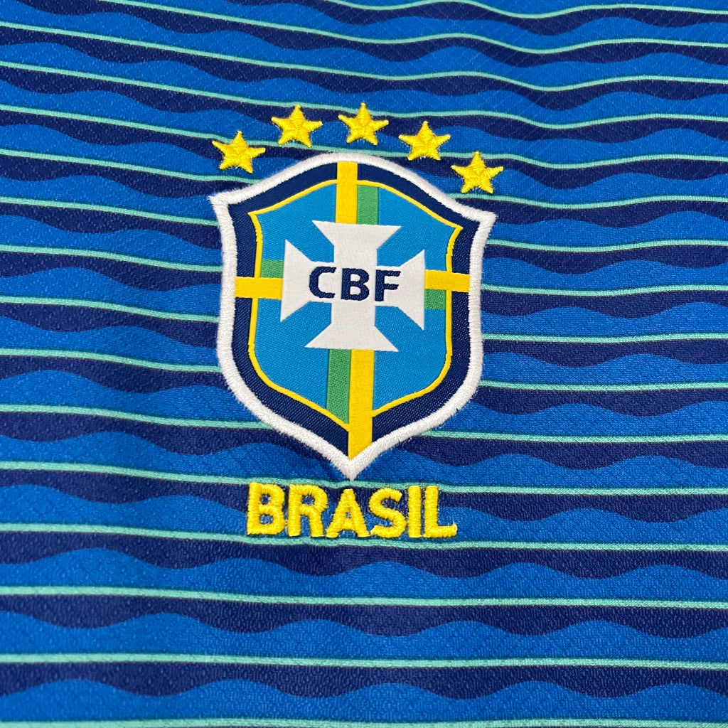 Camisa Feminina Brasil Nike 24/25 – Azul Baby Look