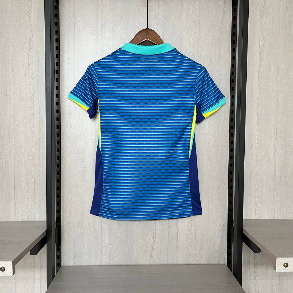 Camisa Feminina Brasil Nike 24/25 – Azul Baby Look