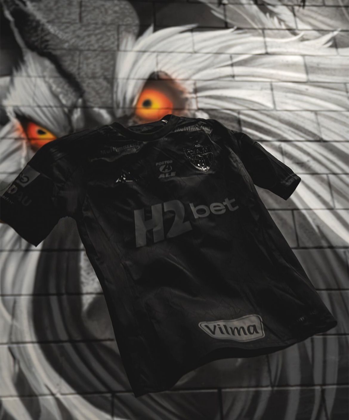 Camisa Atlético-Mg ALL BLACK 25/26 – Com Patrocinadores – Torcedor Masculina + Chaveiro de Brinde