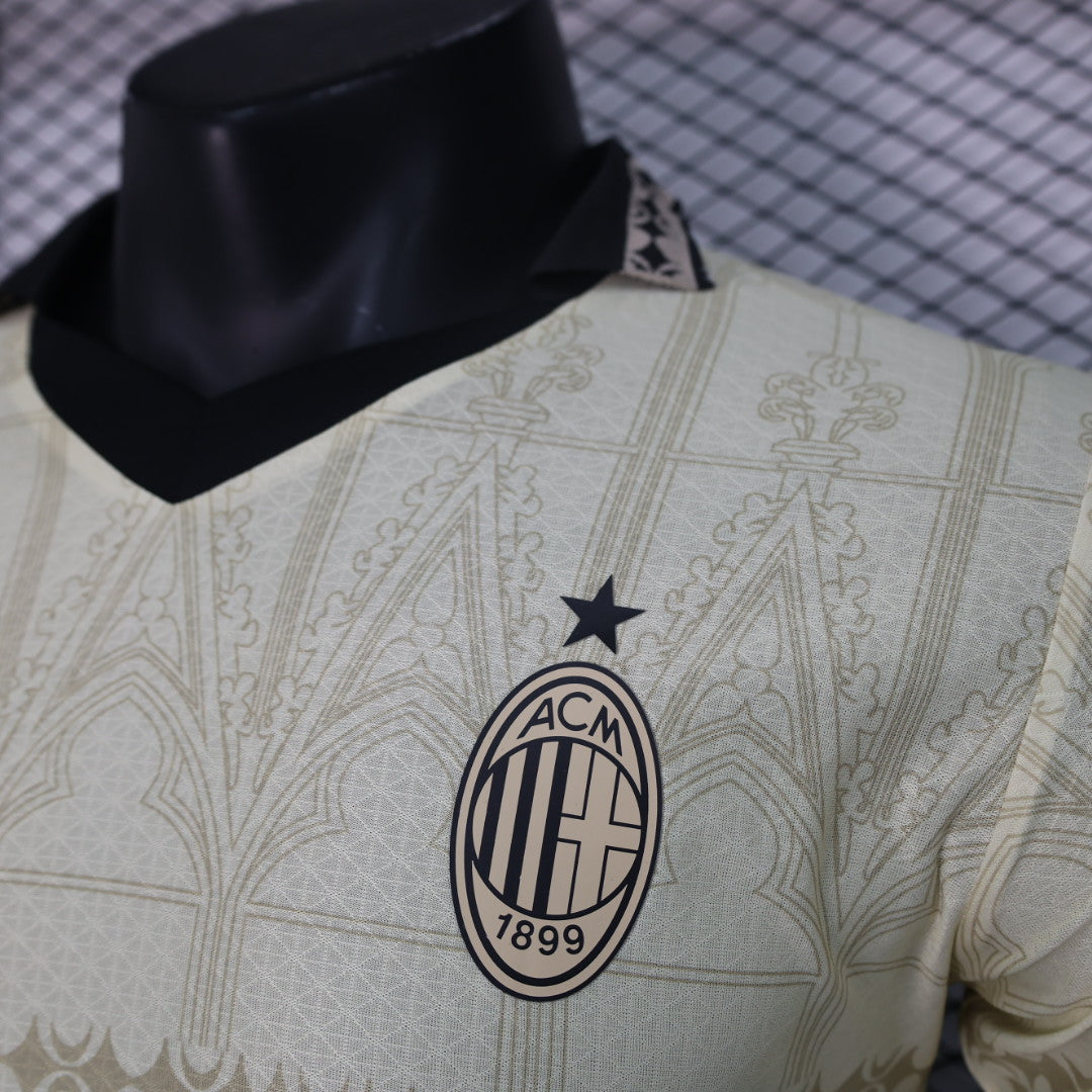 Camisa AC Milan Fourth 2024/25 - Jogador Masculino com Patch - Off White