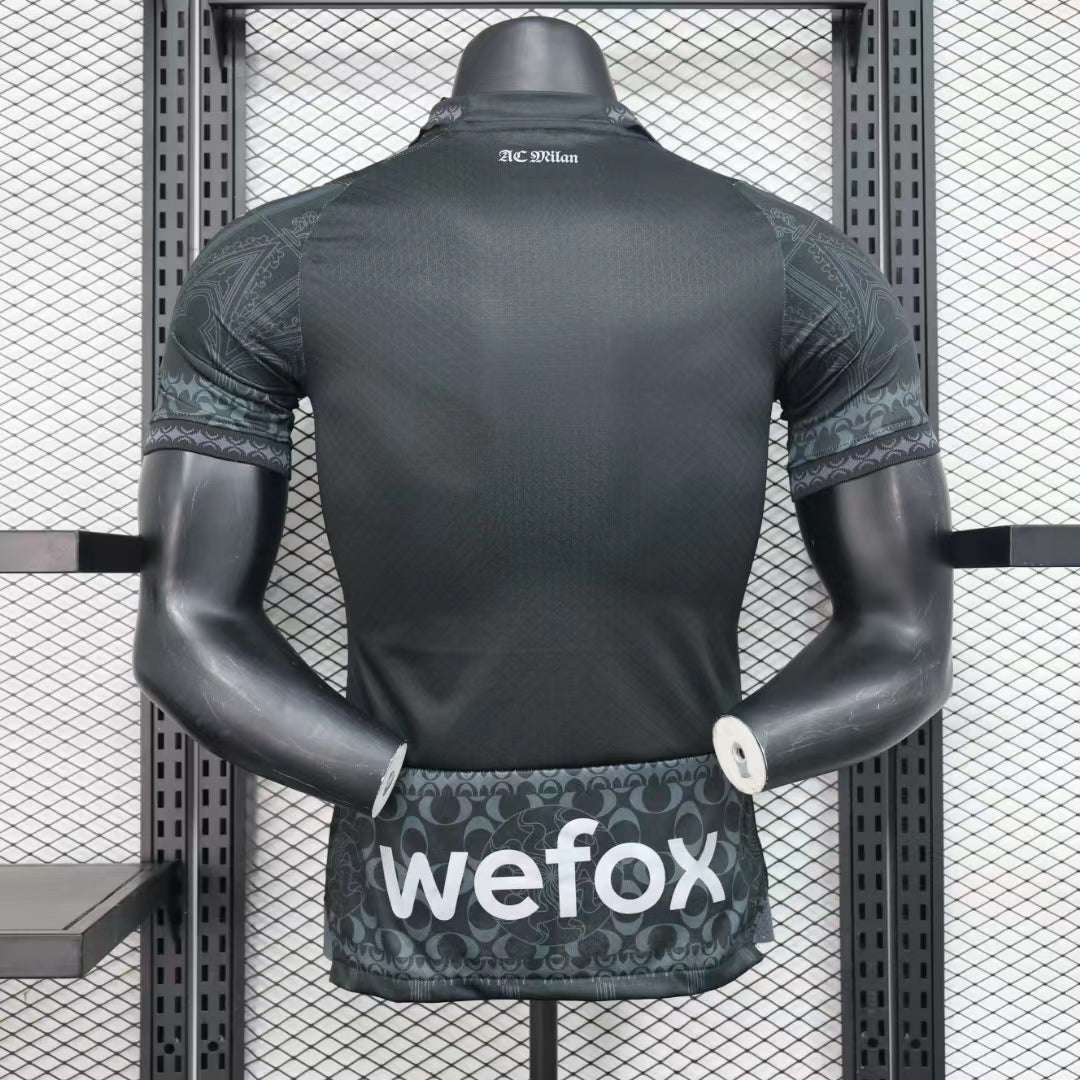 Camisa AC Milan Fourth 2024/25 - Jogador Masculino com Patch - Preta