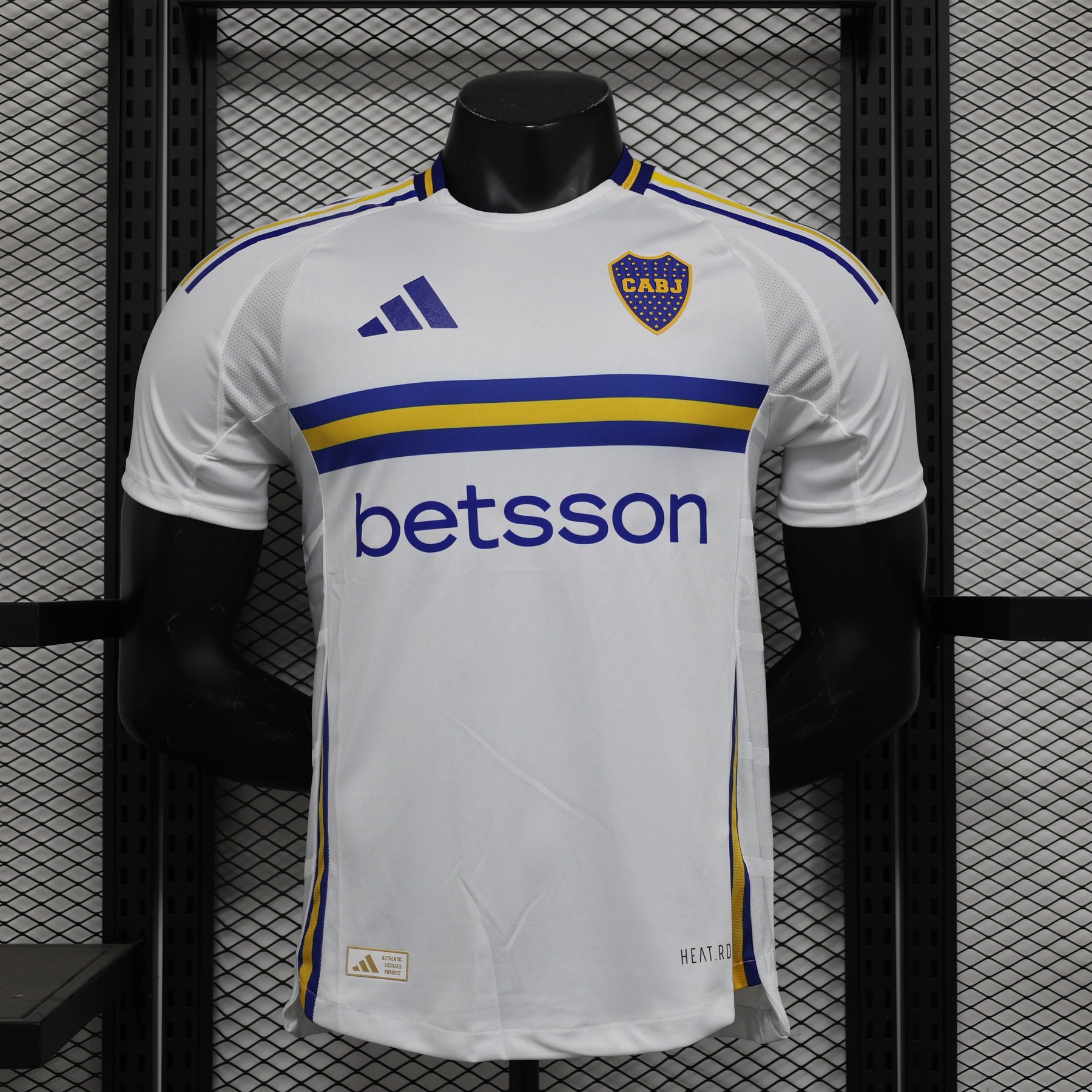 Camisa Boca Juniors Away 2024/25 Jogador Adidas Masculino com Patch - Branca, Azul e Amarela