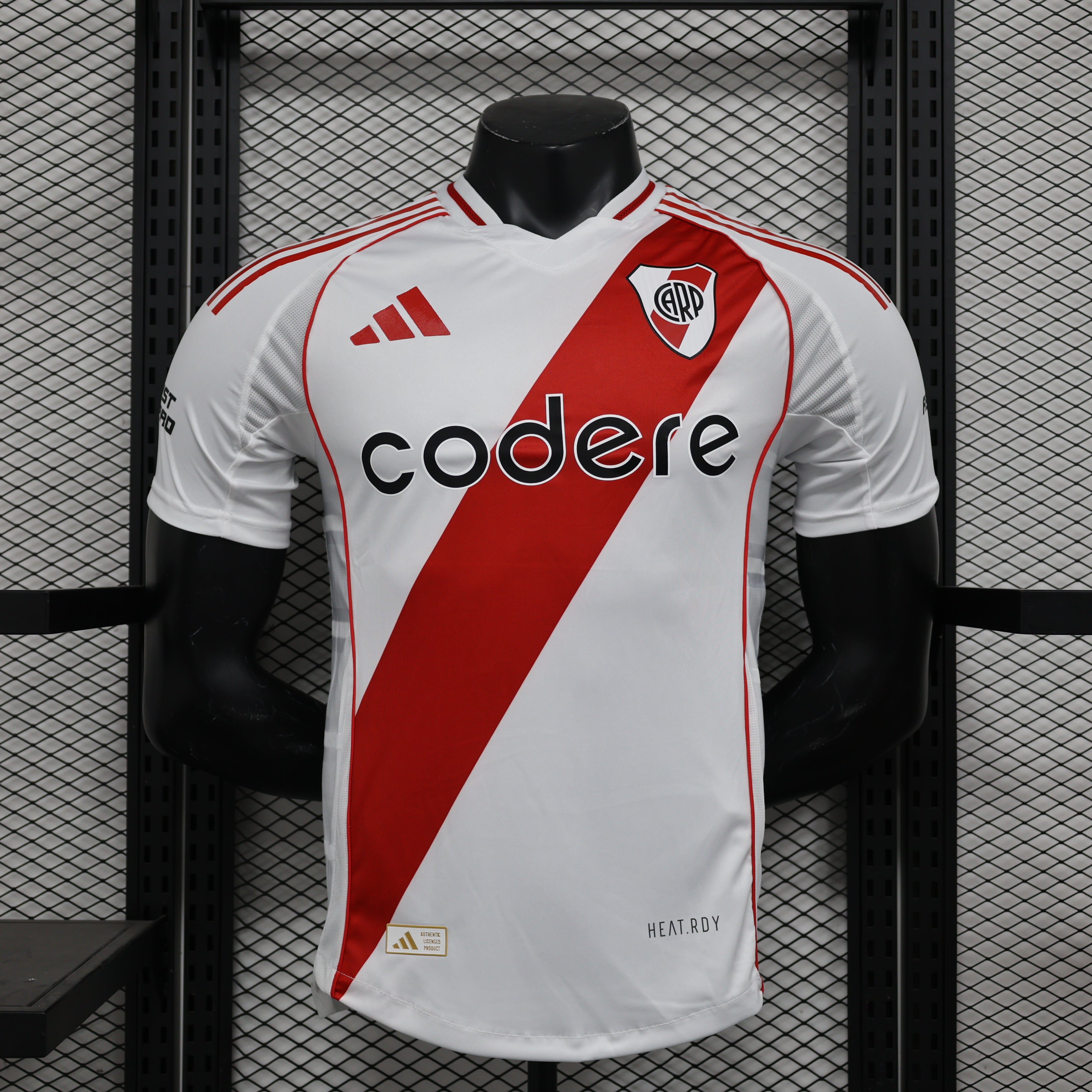 Camisa River Plate Home 2024/25 Jogador Adidas Masculino com Patch - Branca, Vermelha e Preta