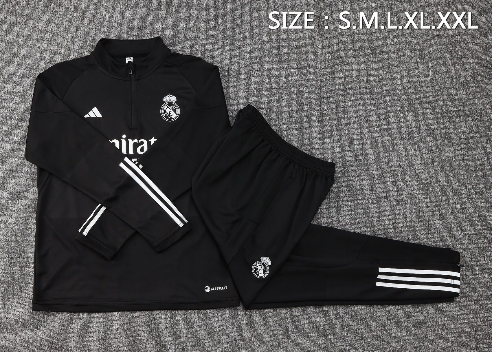 Conjunto de Treino Real Madrid 24/25 – Preto