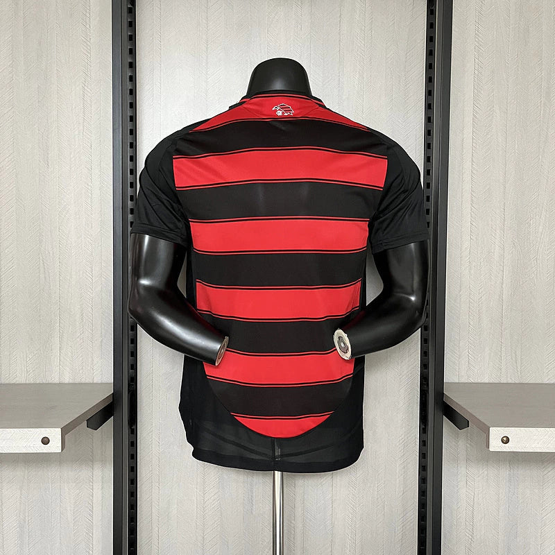 Camisa Flamengo Home 25/26 s/n° Jogador Masculino com Patch - Preta e Vermelha