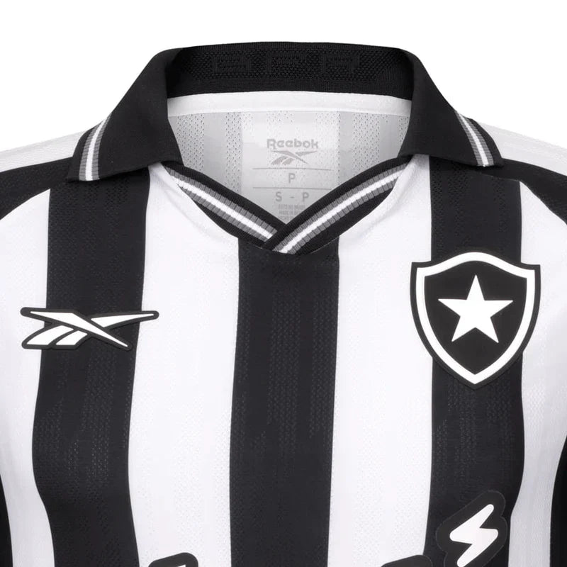 Camisa Botafogo Mundial Home 25/26 Reebok Torcedor Masculina - Branco e Preto