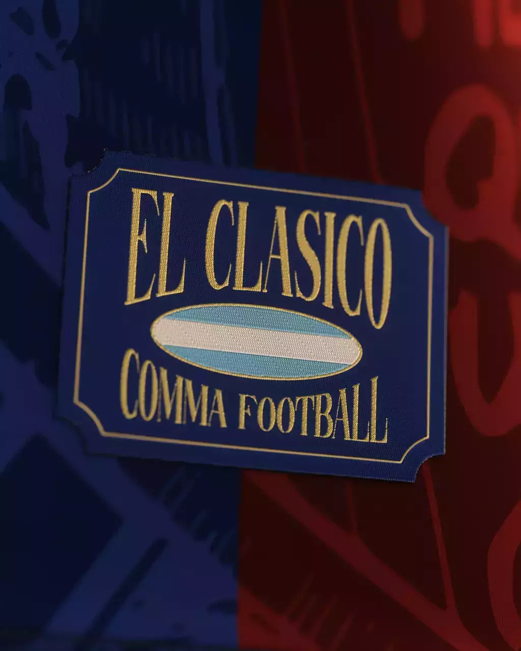 Camisa The Prince – LA PULGA 10# – Barcelona 2025/2026 – Masculina Comma Football – Vermelho e Azul