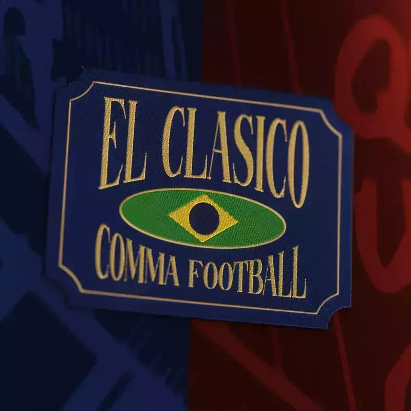 Camisa The Prince – Neymar Jr 11# – Barcelona 2025/2026 – Masculina Comma Football – Vermelho e Azul