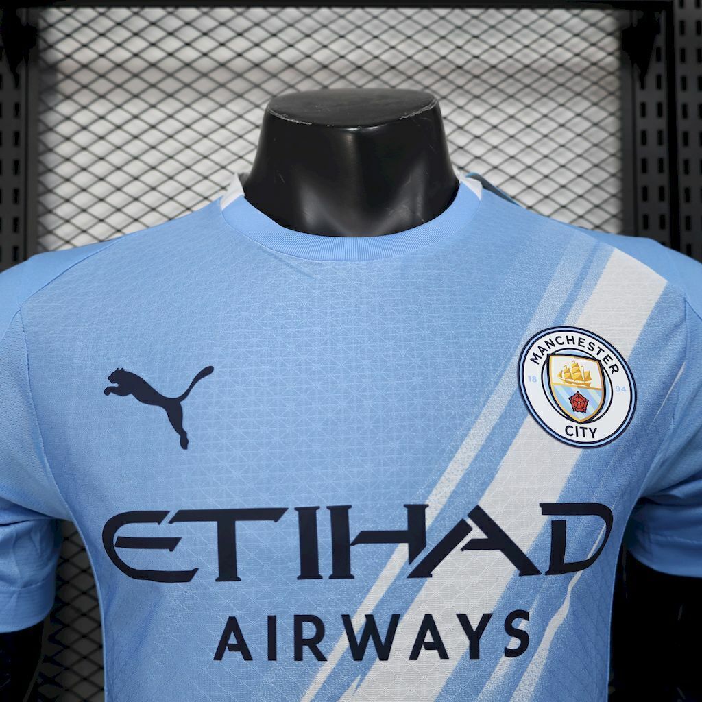 Camisa Manchester City Home 25/26 - Jogador Masculino com Patch - Azul
