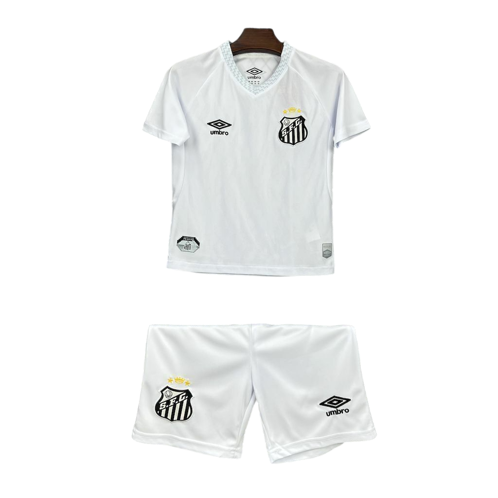 Kit Infantil Santos Home 25/26 - Umbro - Branco
