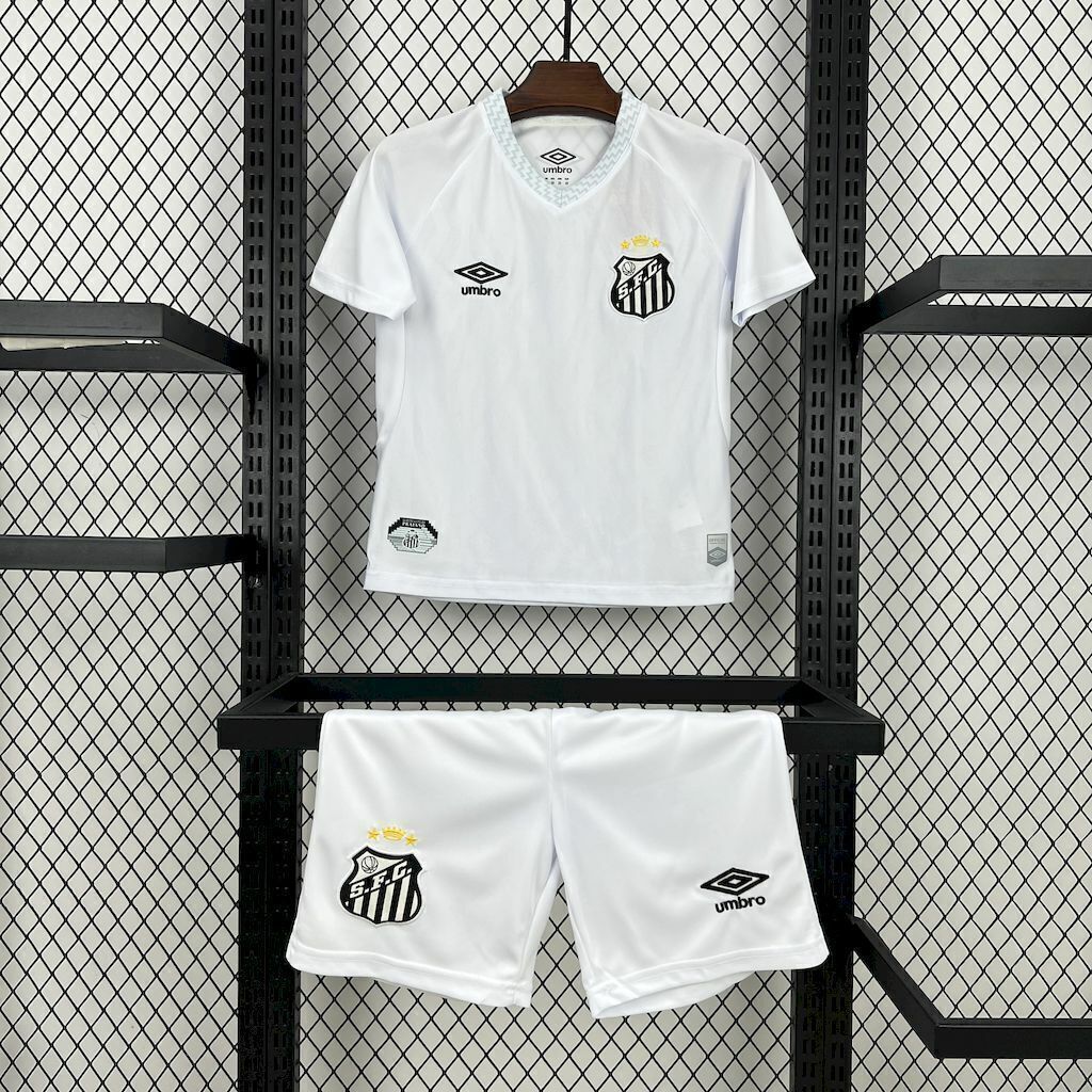 Kit Infantil Santos Home 25/26 - Umbro - Branco