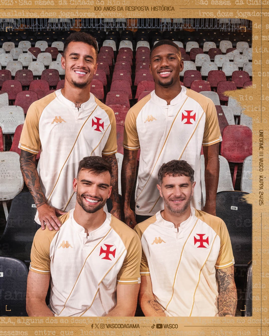 Camisa Vasco Da Gama Third 24/25 – Torcedor Masculina + Chaveiro de Brinde