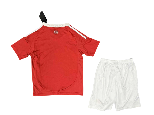 Kit Infantil Internacional 25/26 Home Adidas Masculino Torcedor - Vermelho e Branco