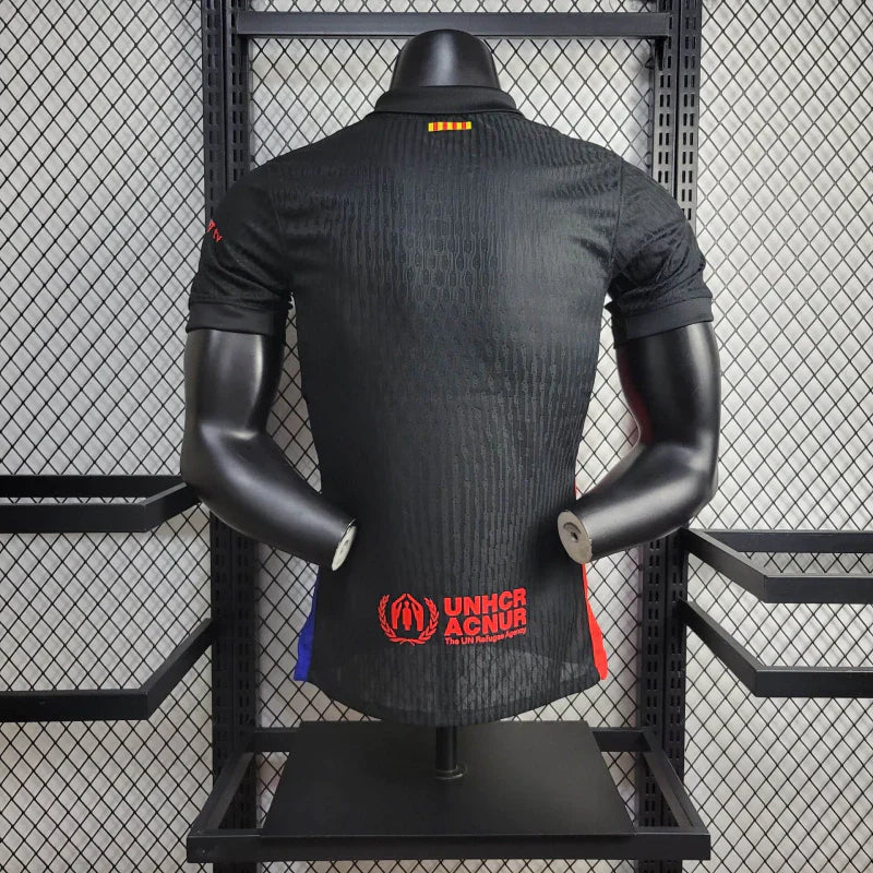 Camisa Barcelona II 24/25 Masculino Jogador com Patch - Preta