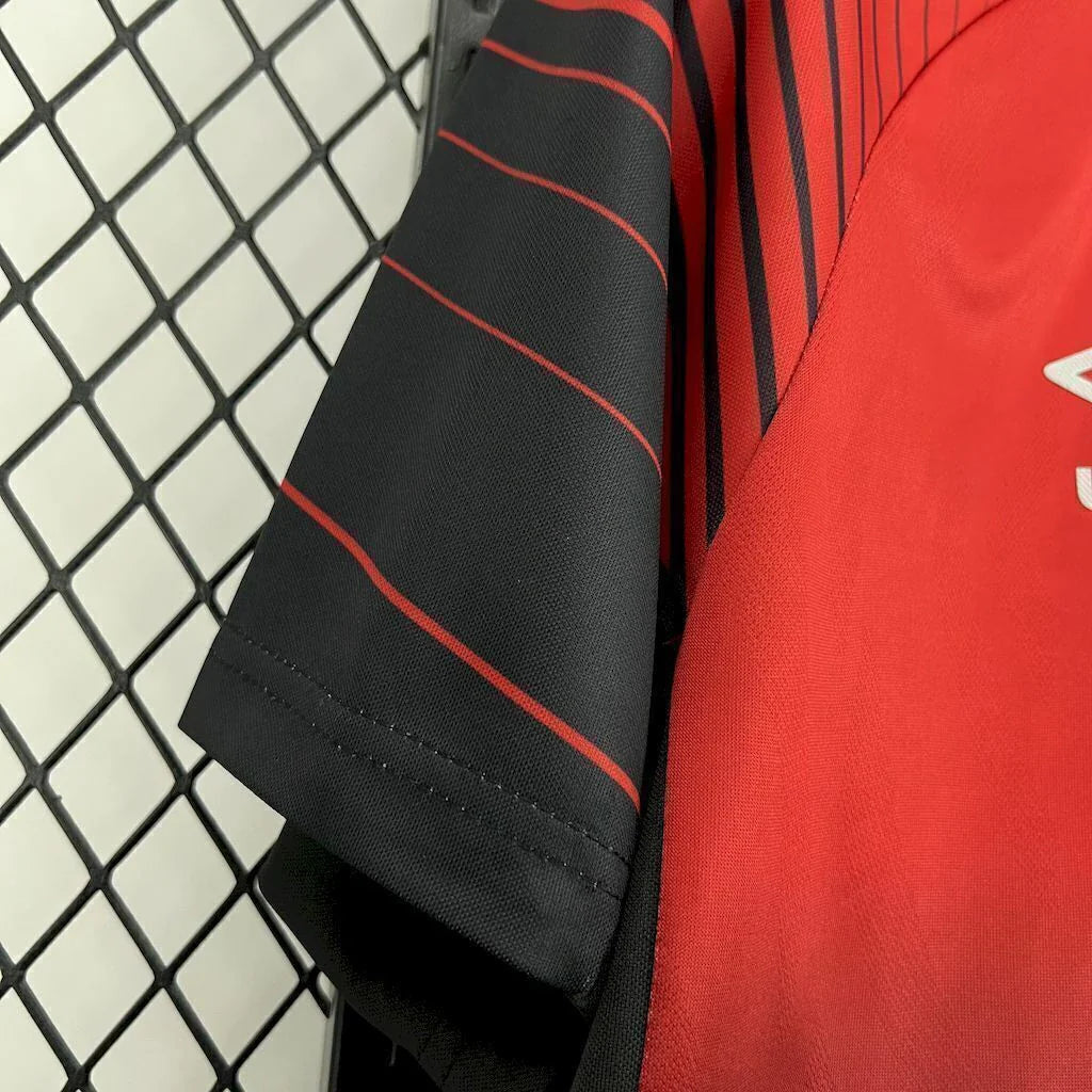Camisa Athletico Paranaense Home 25/26 Umbro Torcedor Masculino - Preto e Vermelho