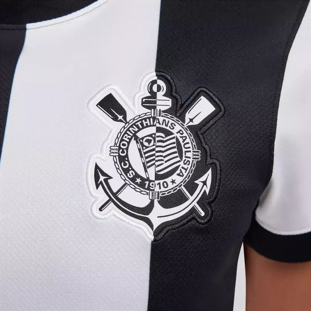 Camisa Corinthians III 24/25 Torcedora Feminina - Preta e Branca