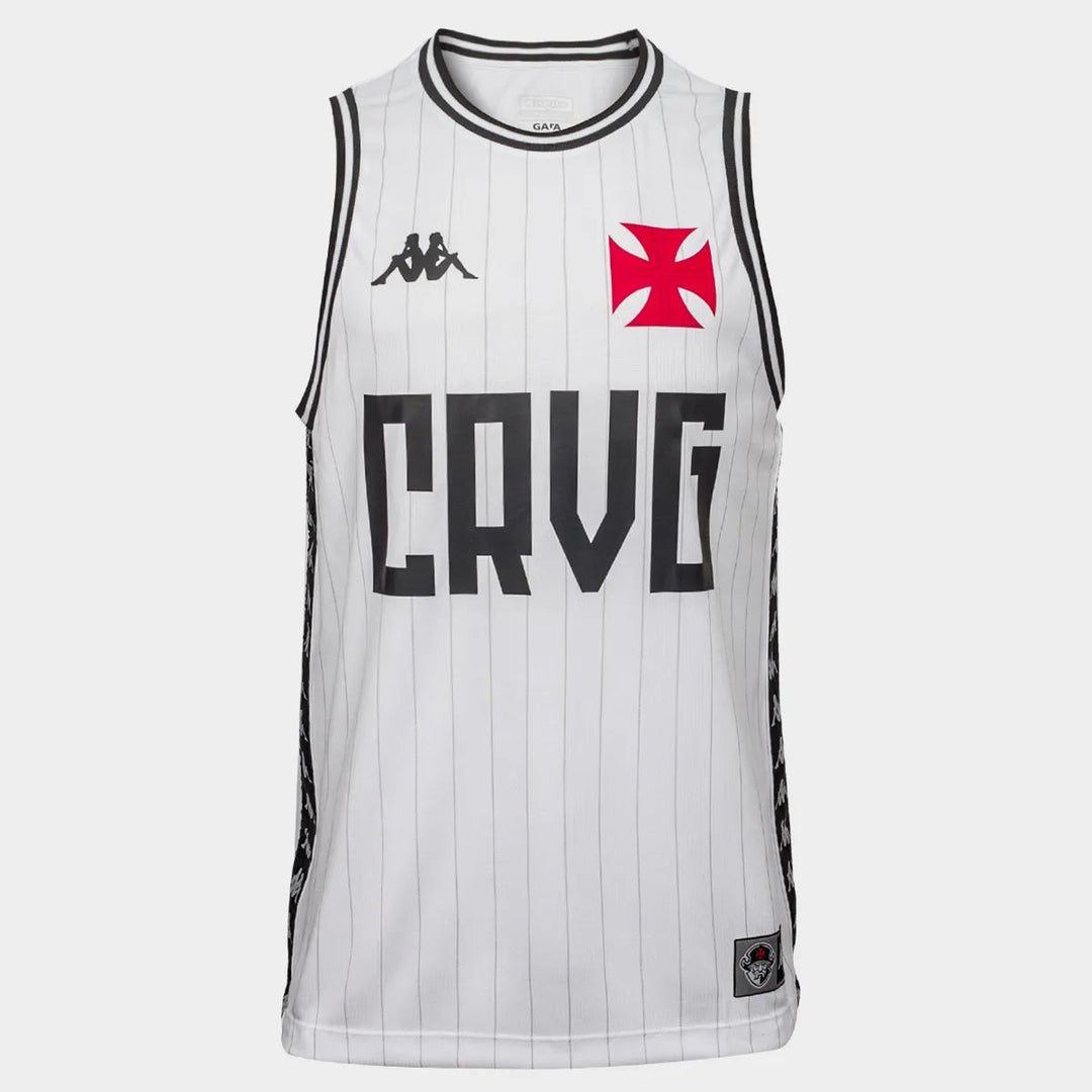 Camisa Vasco Regata CRVG Kappa Torcedor Masculina – Branca