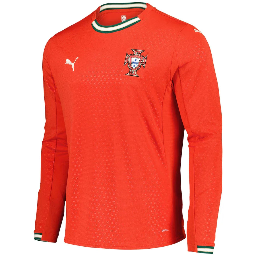 Camisa Portugal Manga Longa 25/26 Home Puma Masculino Torcedor - Vermelho