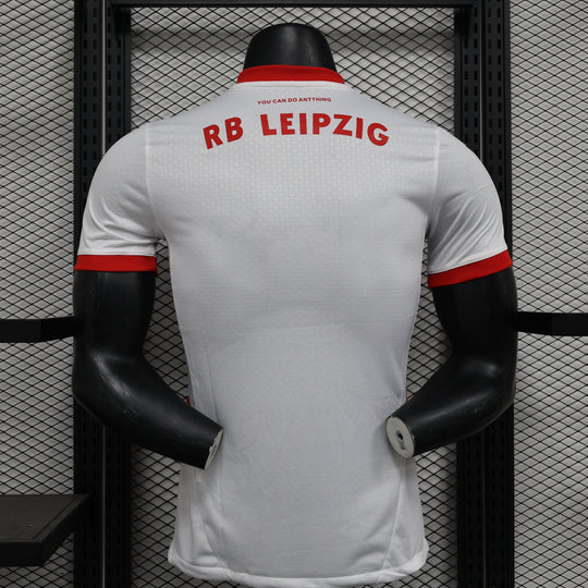 Camisa RB Leipzig Home 2024/25 Jogador Adidas Masculino com Patch - Branca e Vermelha