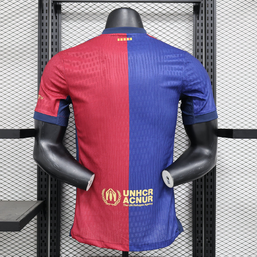 Camisa Barcelona I 2024/25 Jogador Masculino com Patch - Azul e Grená