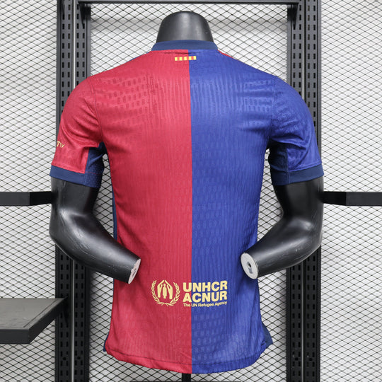 Camisa Barcelona I 2024/25 Jogador Masculino com Patch - Azul e Grená