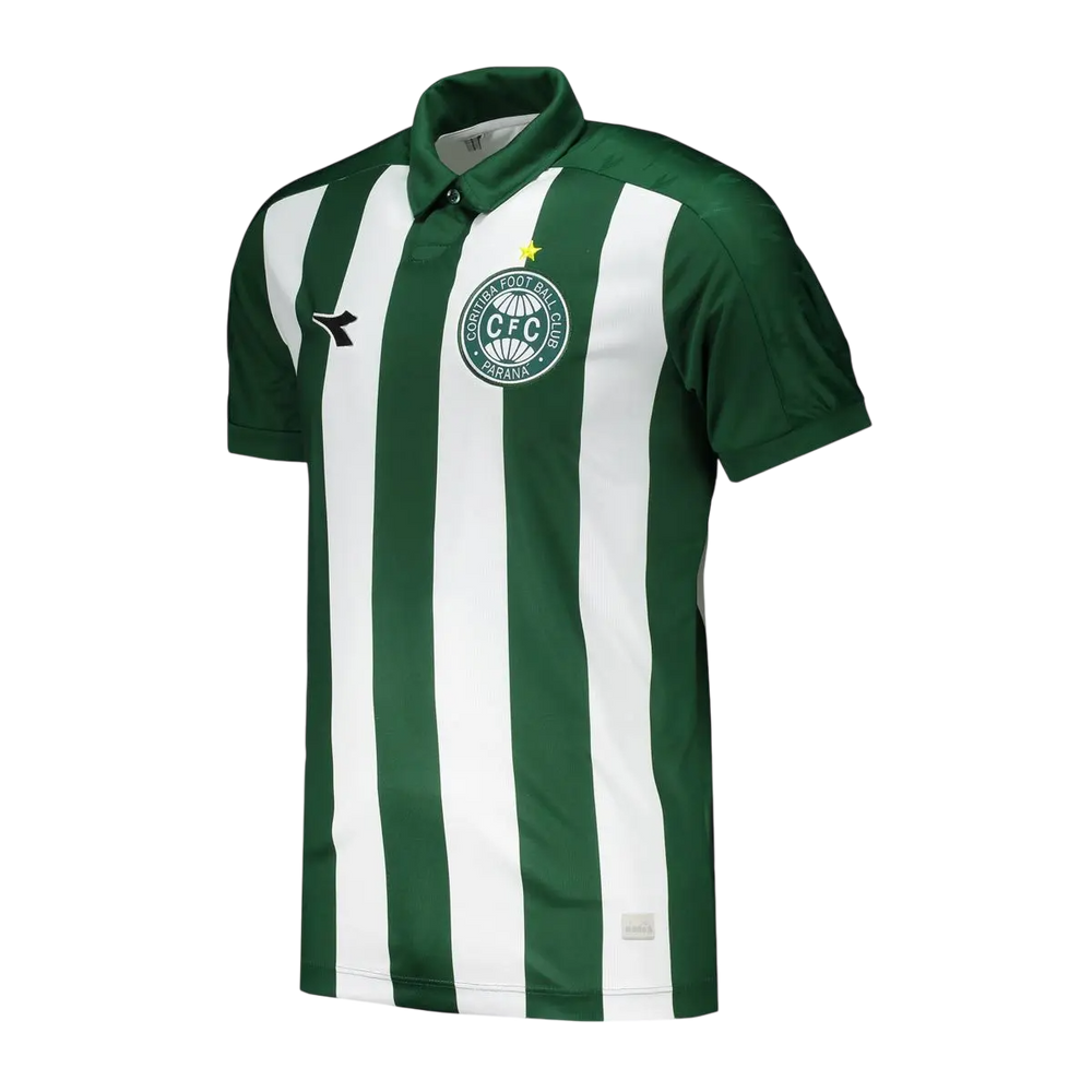 Camisa Coritiba Away 25/26 Diadora Torcedor Masculina - Verde e Branco