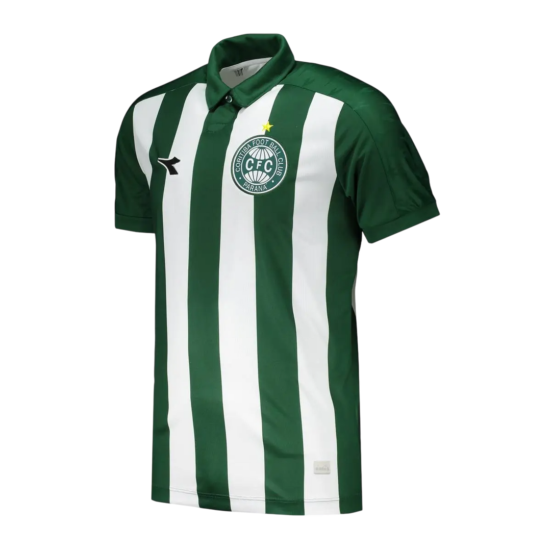 Camisa Coritiba Away 25/26 Diadora Torcedor Masculina - Verde e Branco