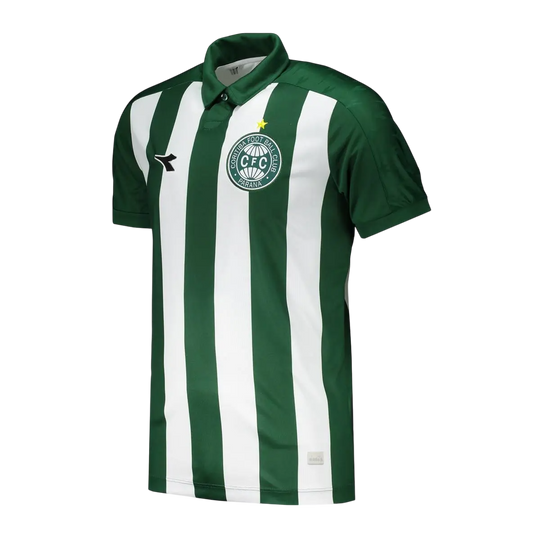 Camisa Coritiba Away 25/26 Diadora Torcedor Masculina - Verde e Branco