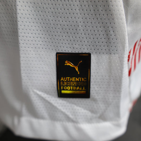 Camisa RB Leipzig Home 2024/25 Jogador Adidas Masculino com Patch - Branca e Vermelha